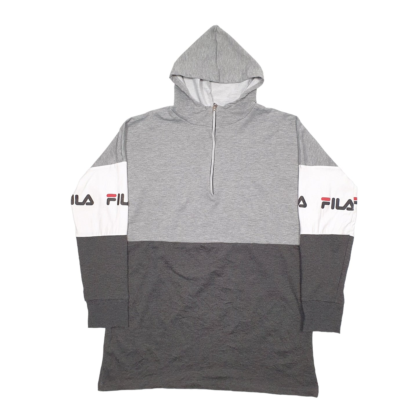 Womens Grey Fila  Quarter Zip Jumper