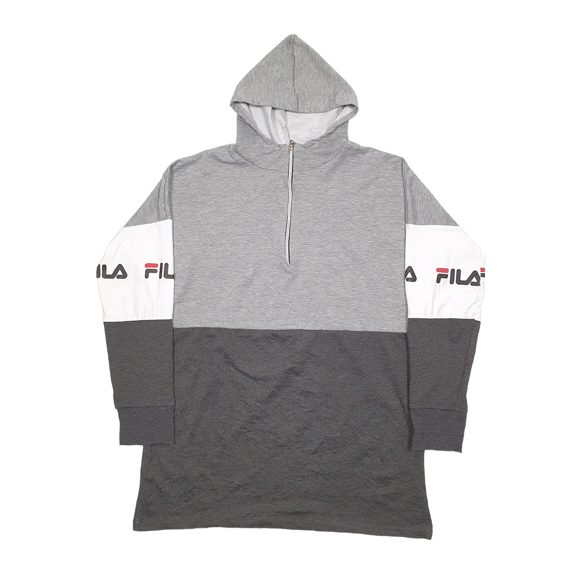 Womens Grey Fila  Quarter Zip Jumper