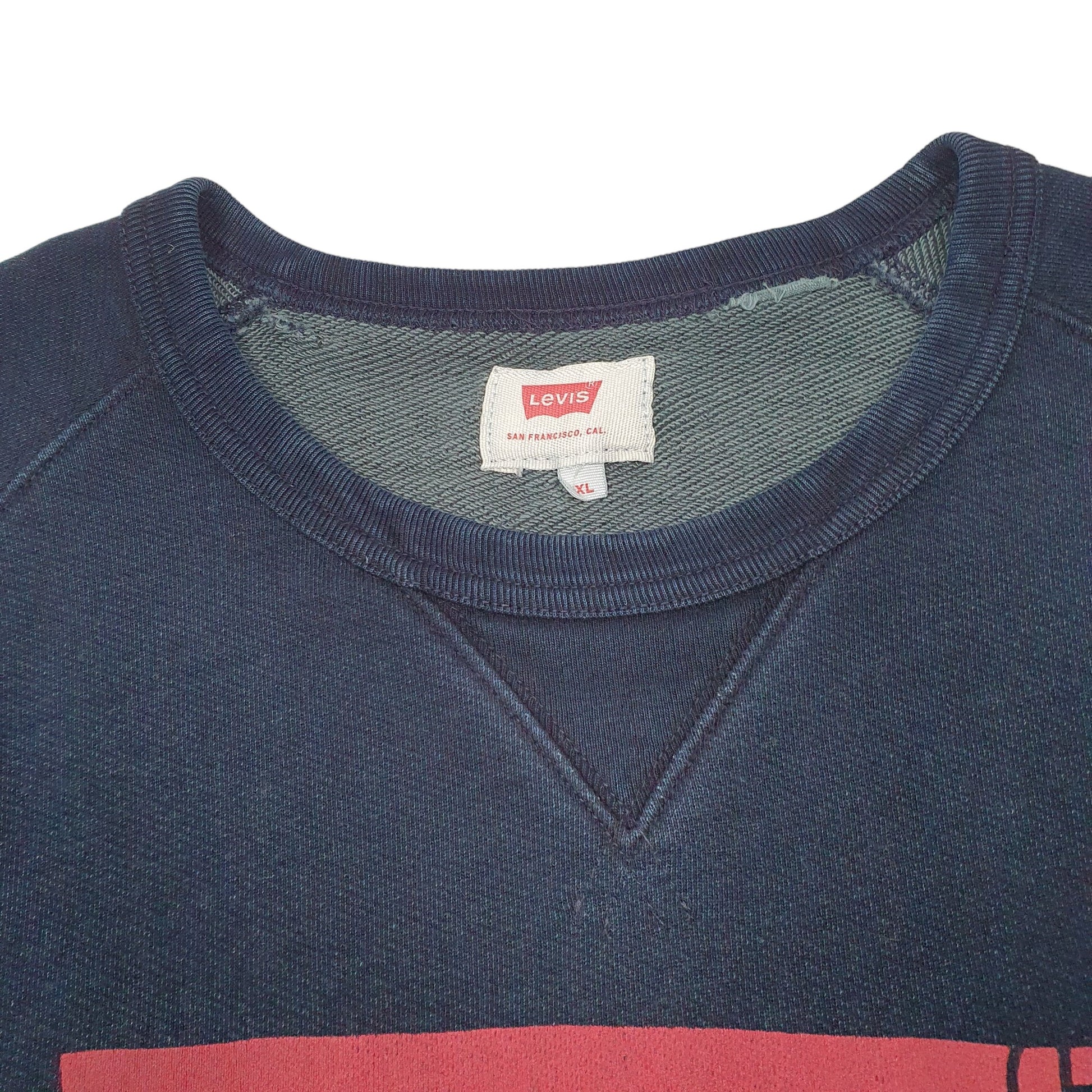 Womens Navy Levis  Crewneck Jumper