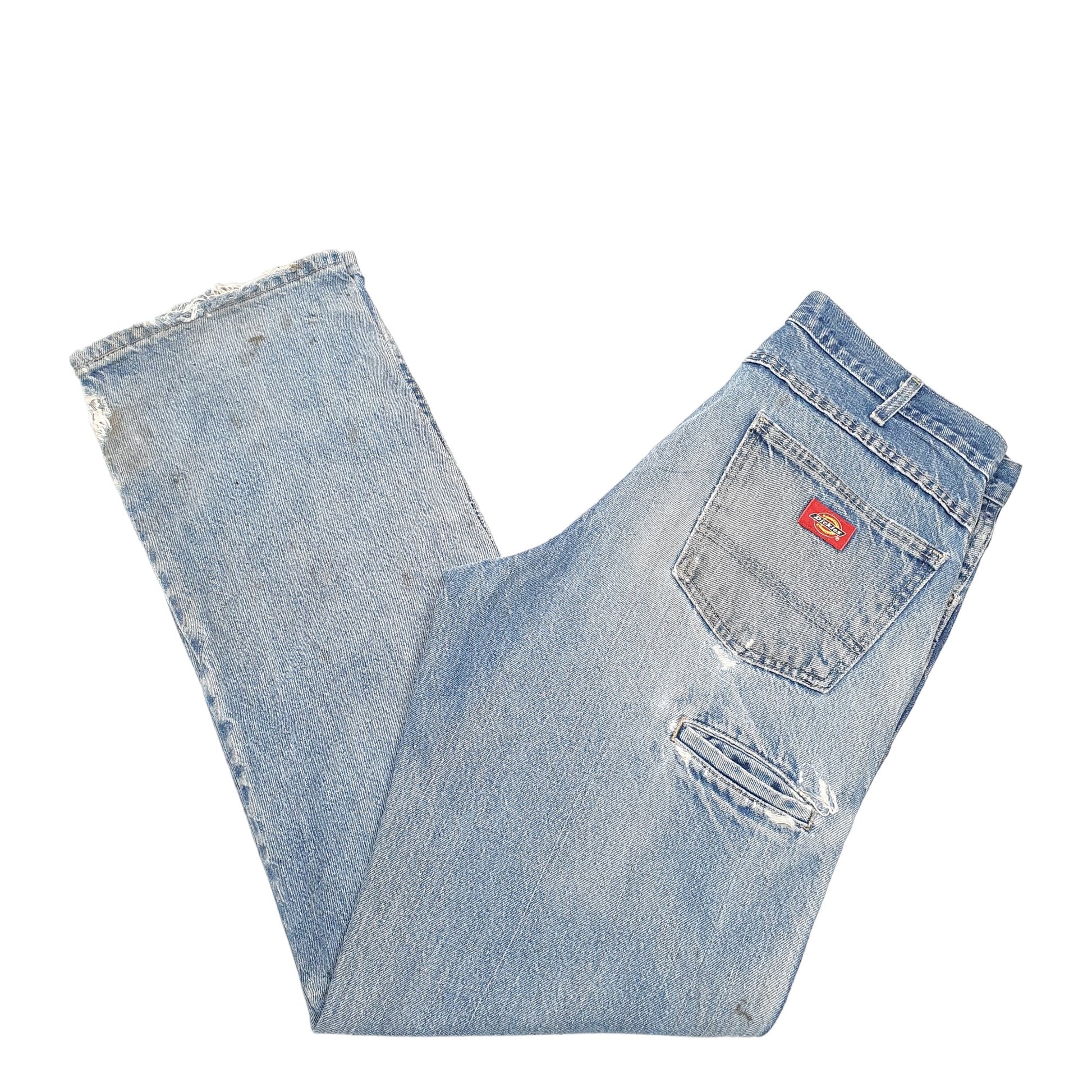 Mens Blue Dickies Double Knee Carpenter JeansW33 L34