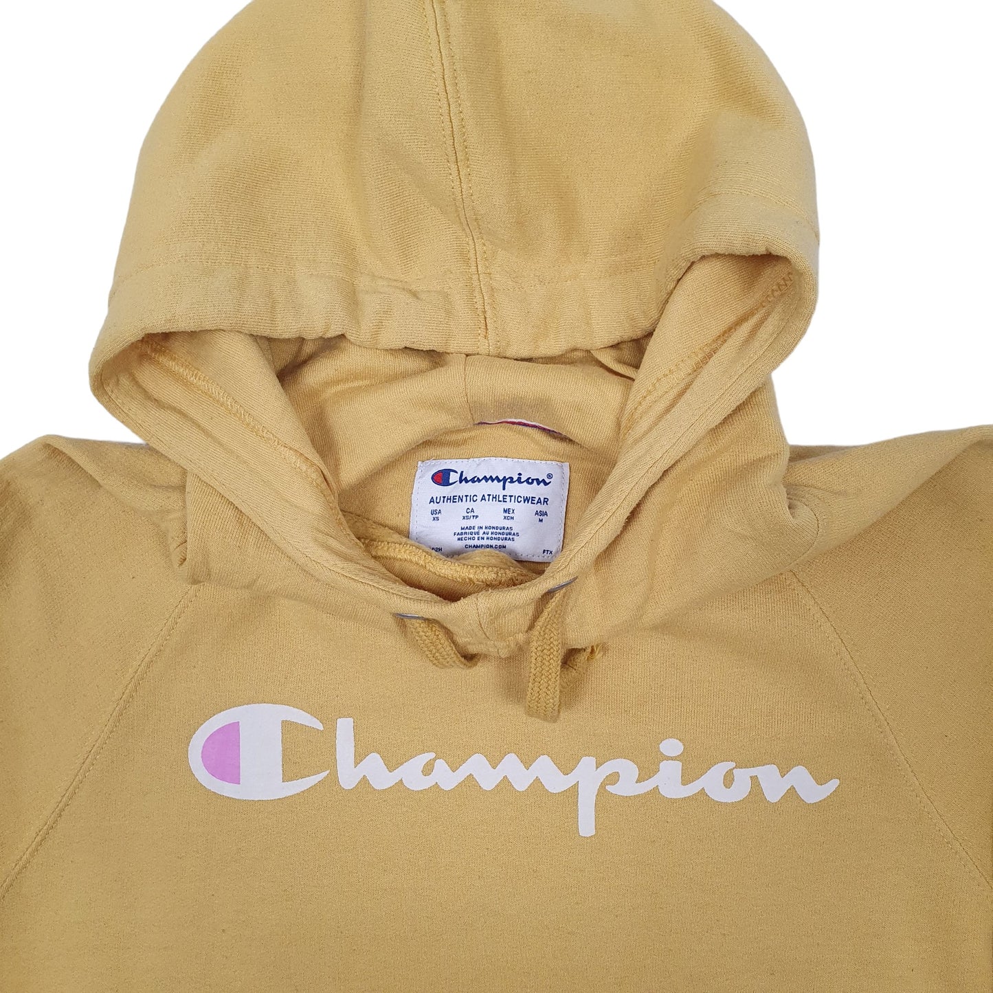 Mens Yellow Champion  Hoodie Jumper