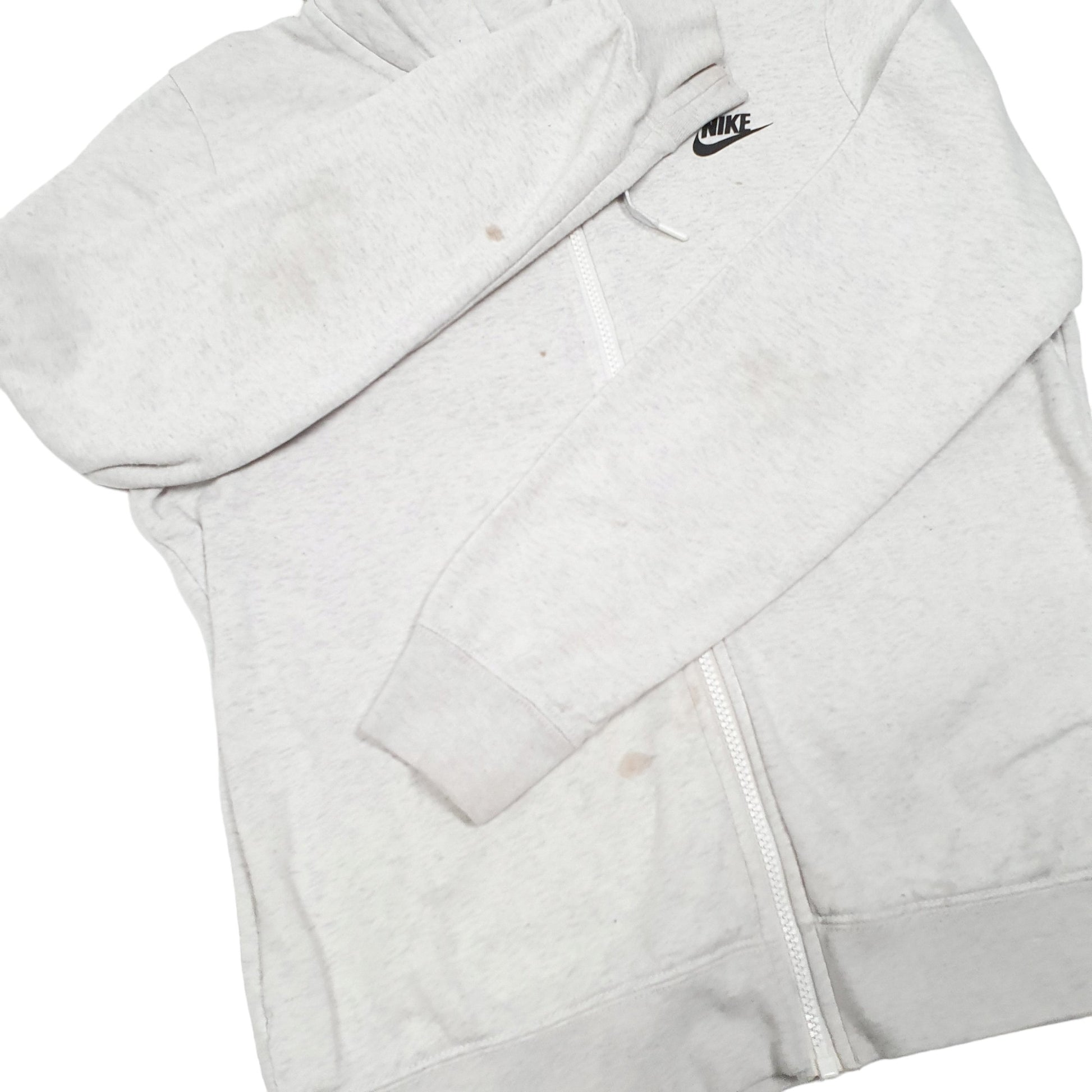 Mens Grey Nike Hoodie Full Zip Jumper