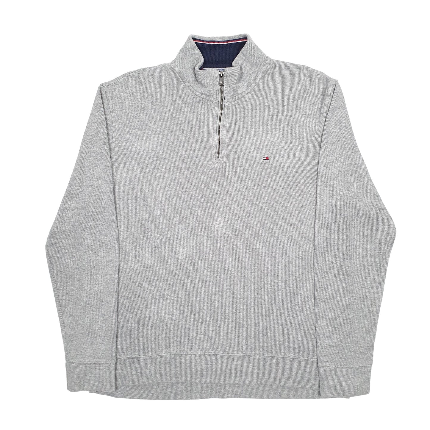 Mens Grey Tommy Hilfiger  Quarter Zip Jumper