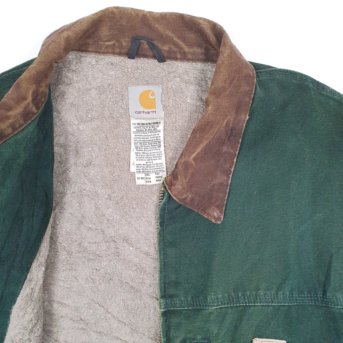 Mens Green Carhartt C61 SPC Detroit Sandstone Ridge Vintage 2004  Coat