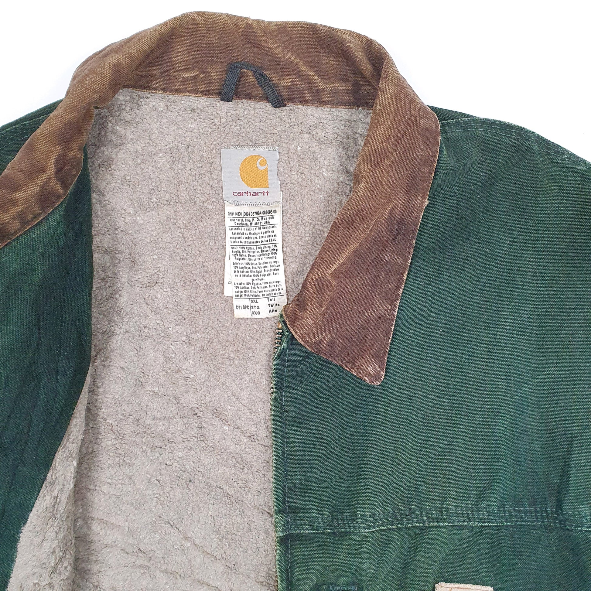 Mens Green Carhartt C61 SPC Detroit Sandstone Ridge Vintage 2004  Coat