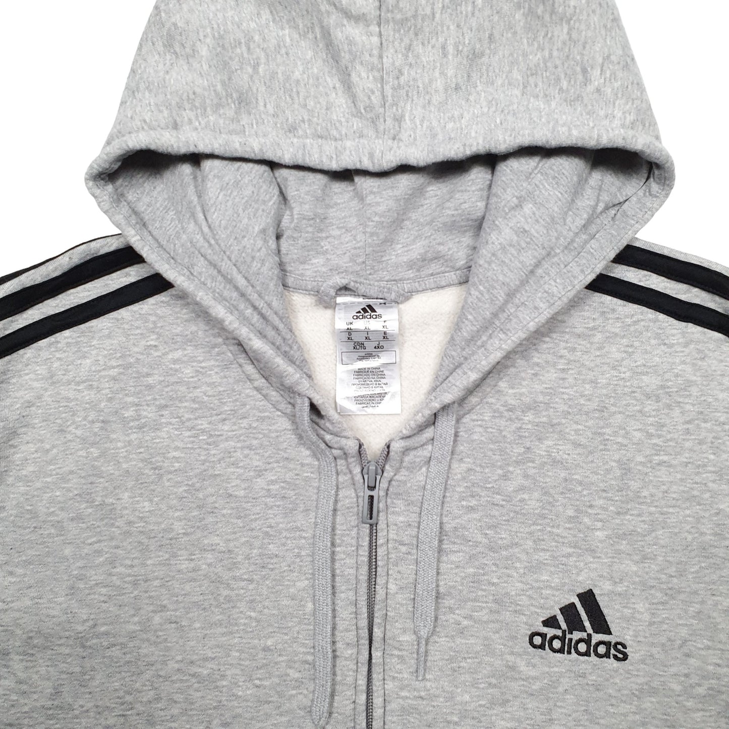 Mens Grey Adidas  Full Zip Jumper