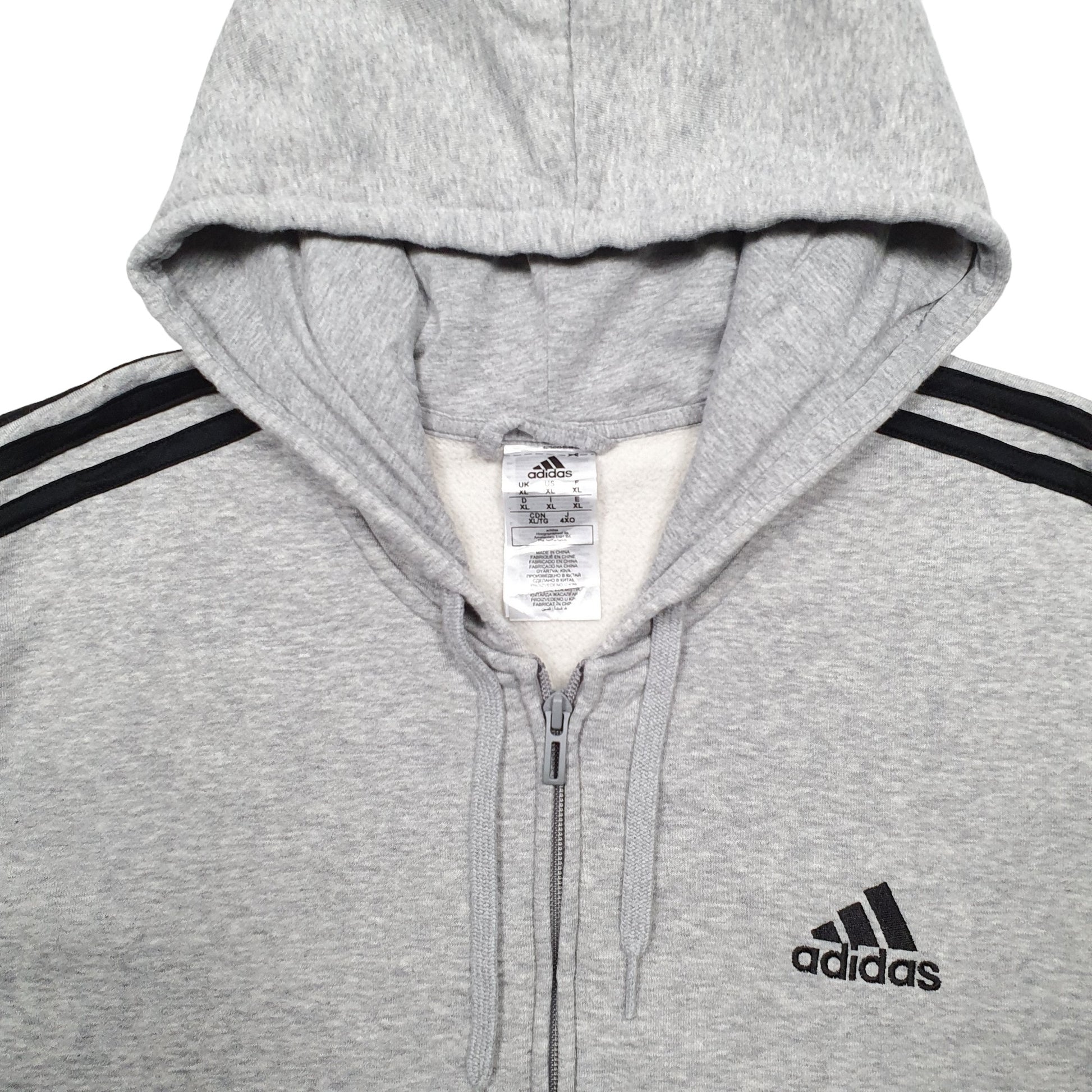 Mens Grey Adidas  Full Zip Jumper