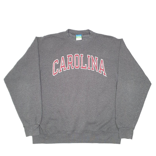 Mens Grey Champion Carolina USA College State Crewneck Jumper