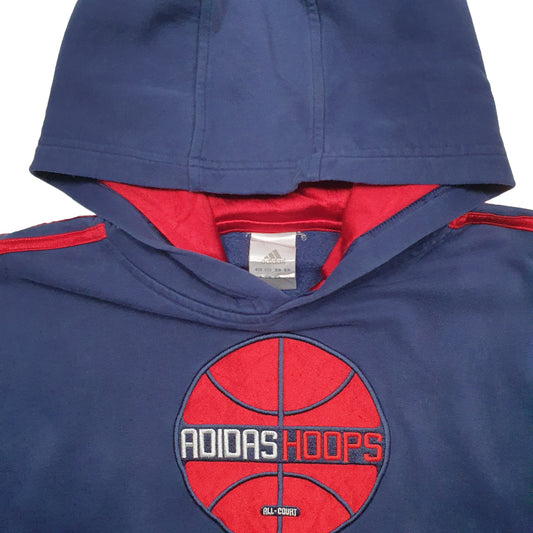 Mens Navy Adidas Hoops basketball Hoodie Jumper