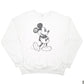 Mens White Jerzees Mickey Mouse Crewneck Jumper