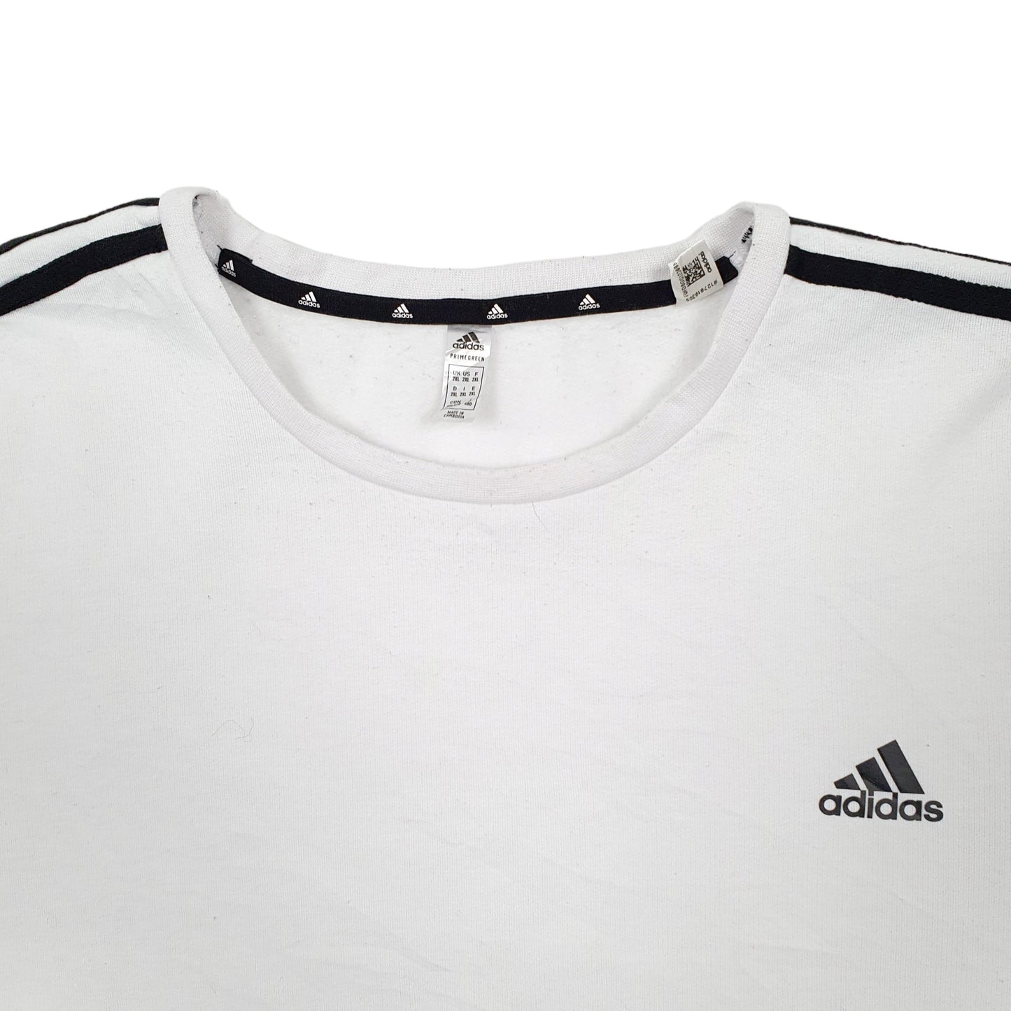 Mens White Adidas  Crewneck Jumper