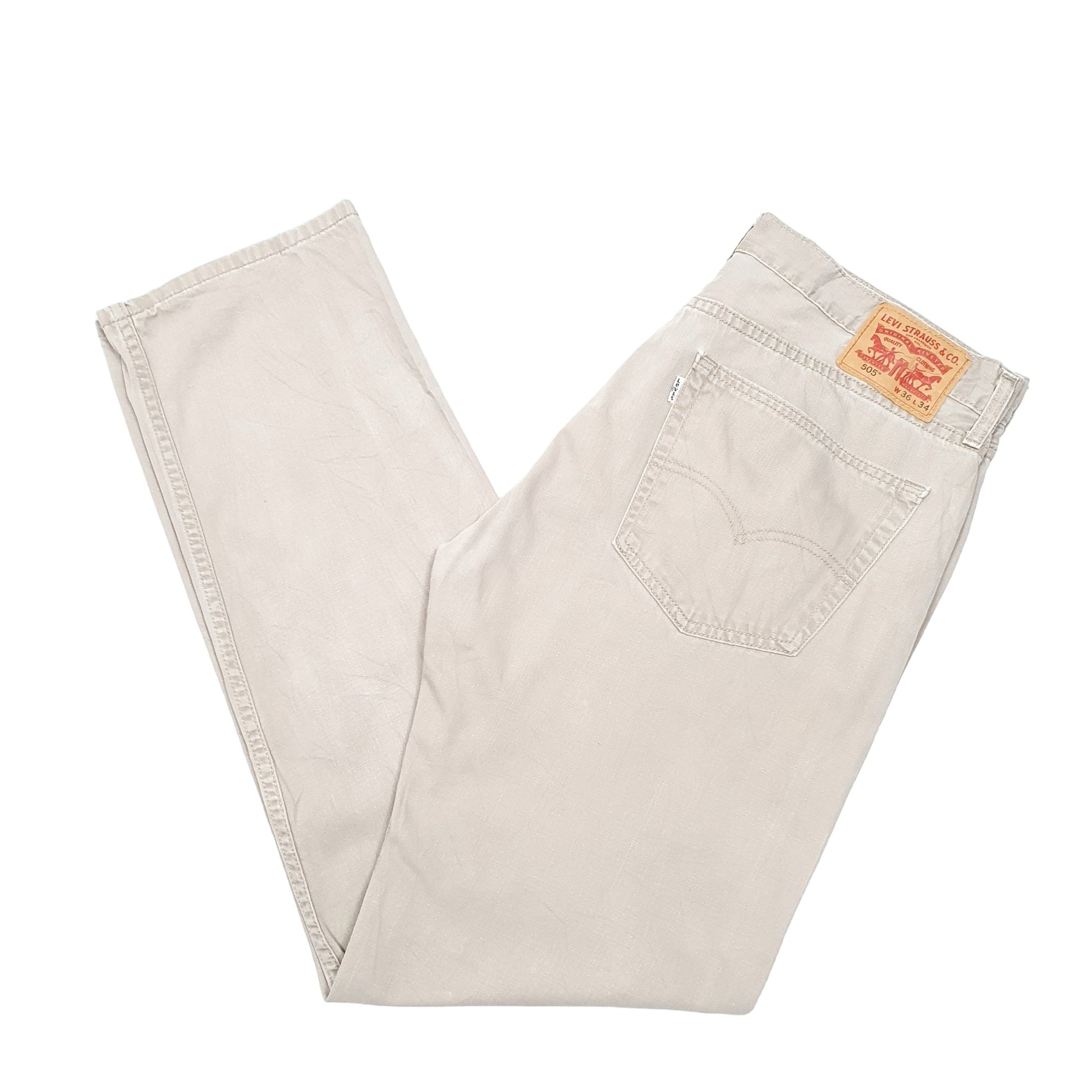 Mens Beige Levis  505 JeansW36 L34