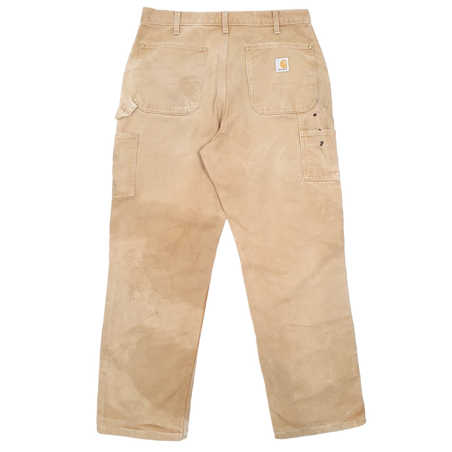 Mens Tan Carhartt B01 Double Knee Made in USA Carpenter Trousers