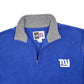 Mens Blue NFL New York Giants USA Football Vintage 1990s Quarter Zip Jumper