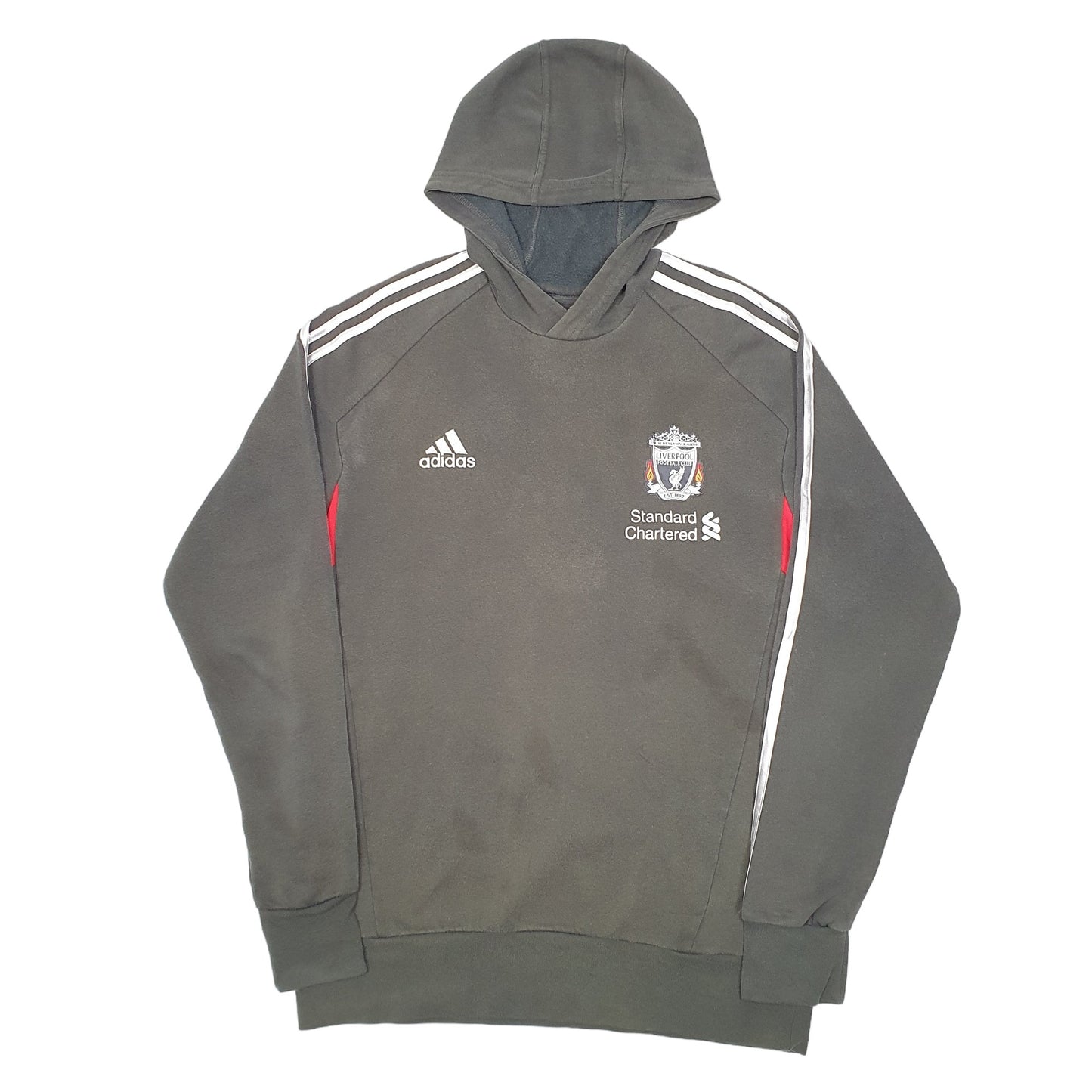 Mens Black Adidas Liverpool Football Club Hoodie Jumper