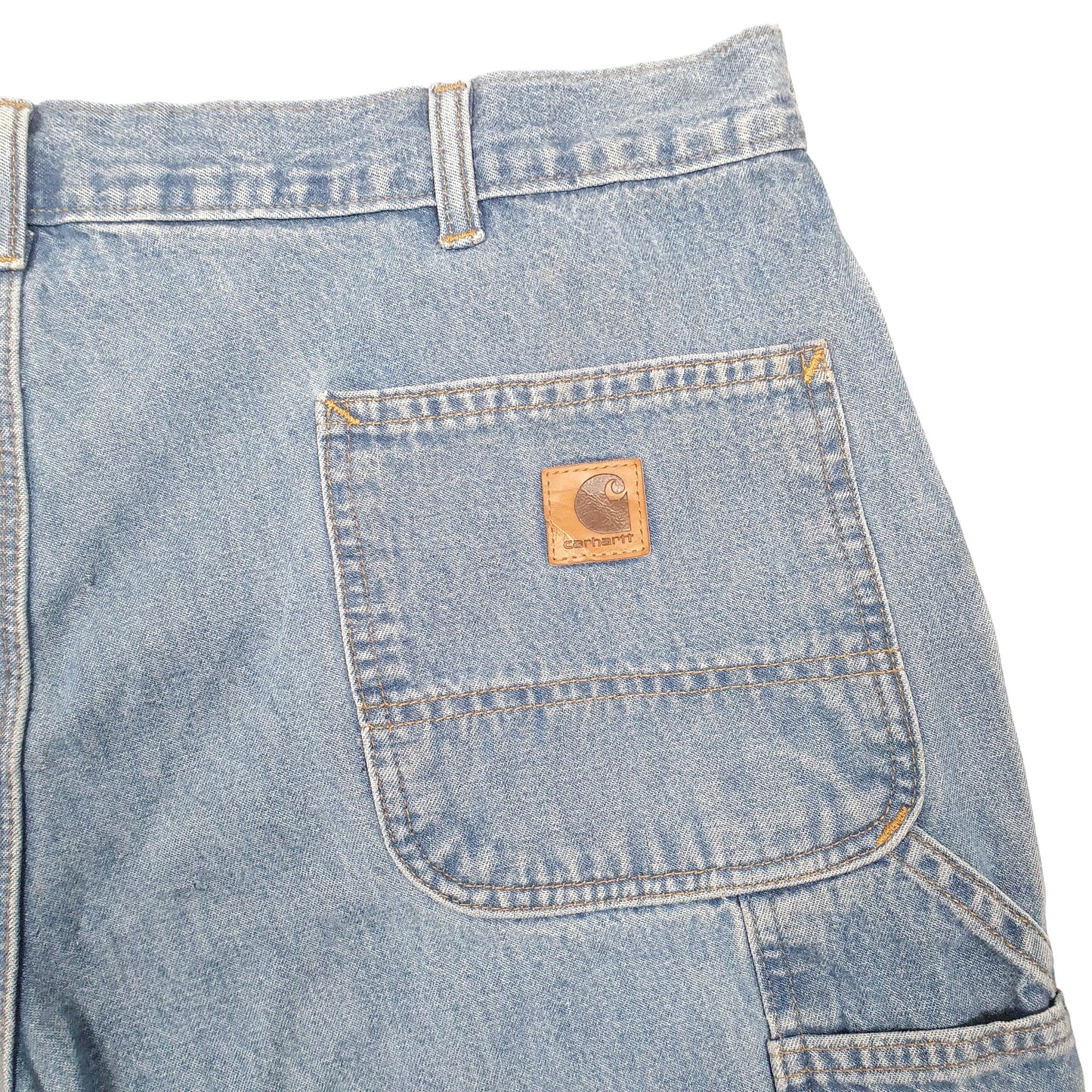 Mens Blue Carhartt Carpenter Denim Shorts
