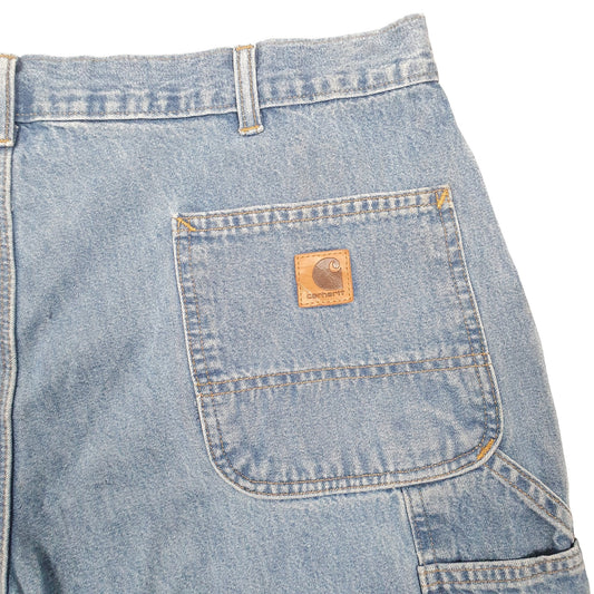 Mens Blue Carhartt Carpenter Denim Shorts