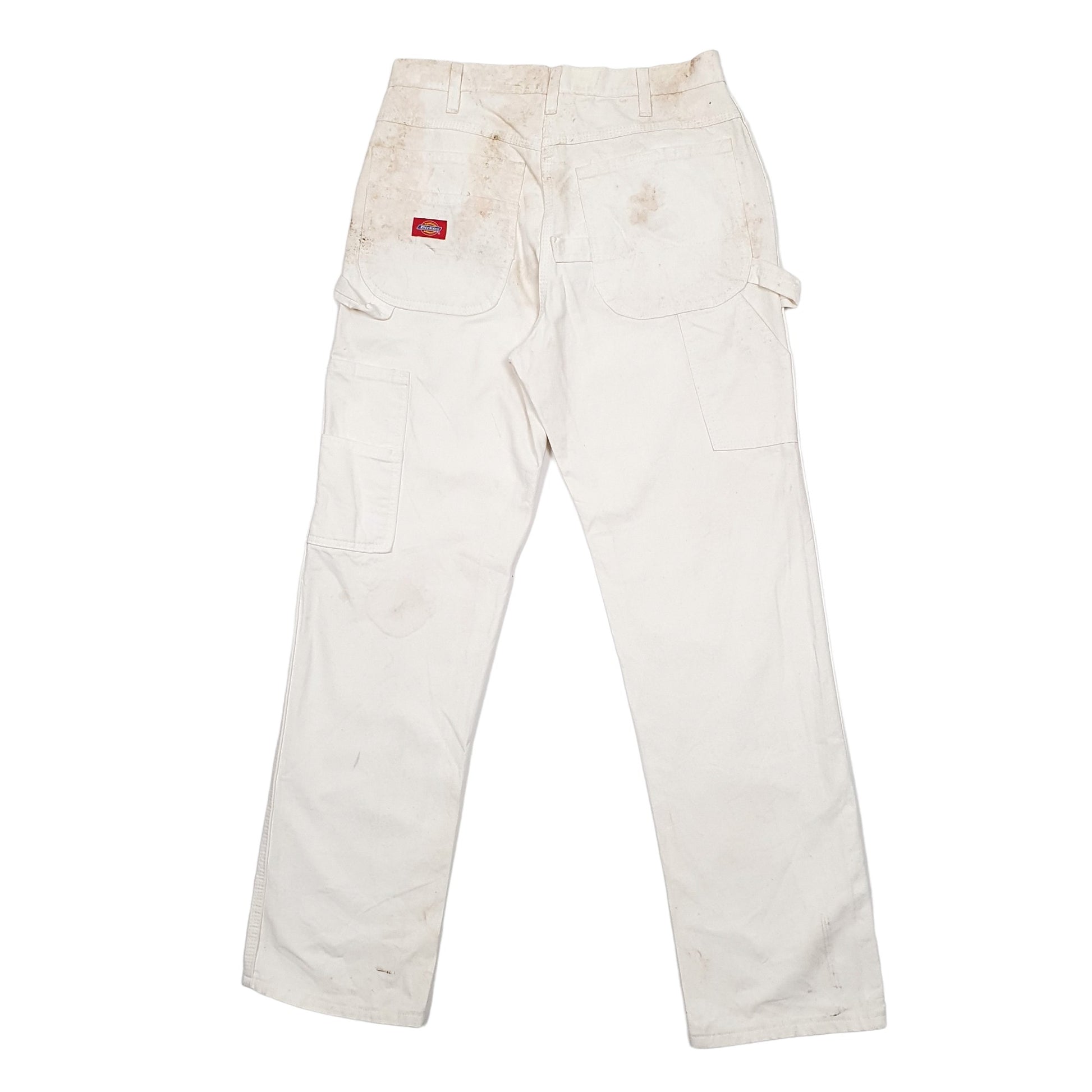 Mens White Dickies  Carpenter Trousers