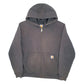 Mens Grey Carhartt Hoodie Active Jacket Full Zip Jumper