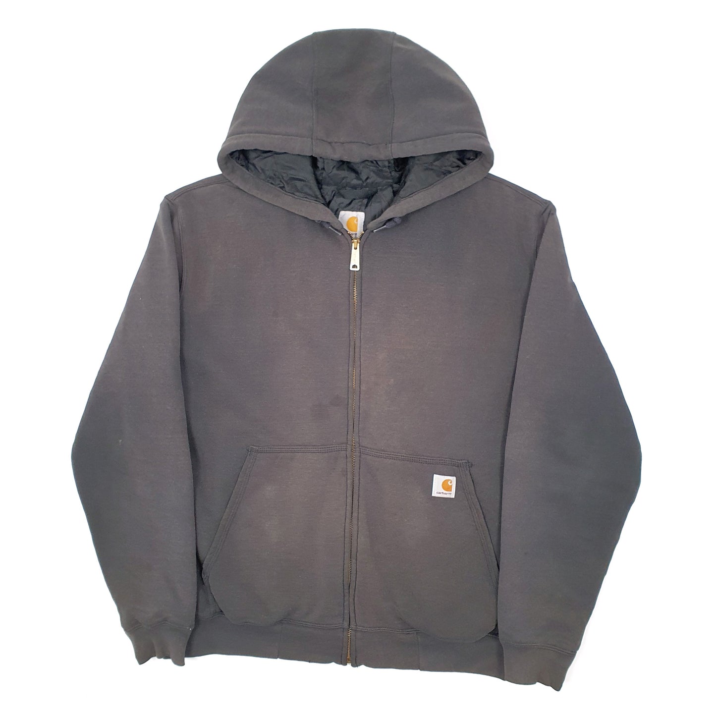 Mens Grey Carhartt Hoodie Active Jacket Full Zip Jumper