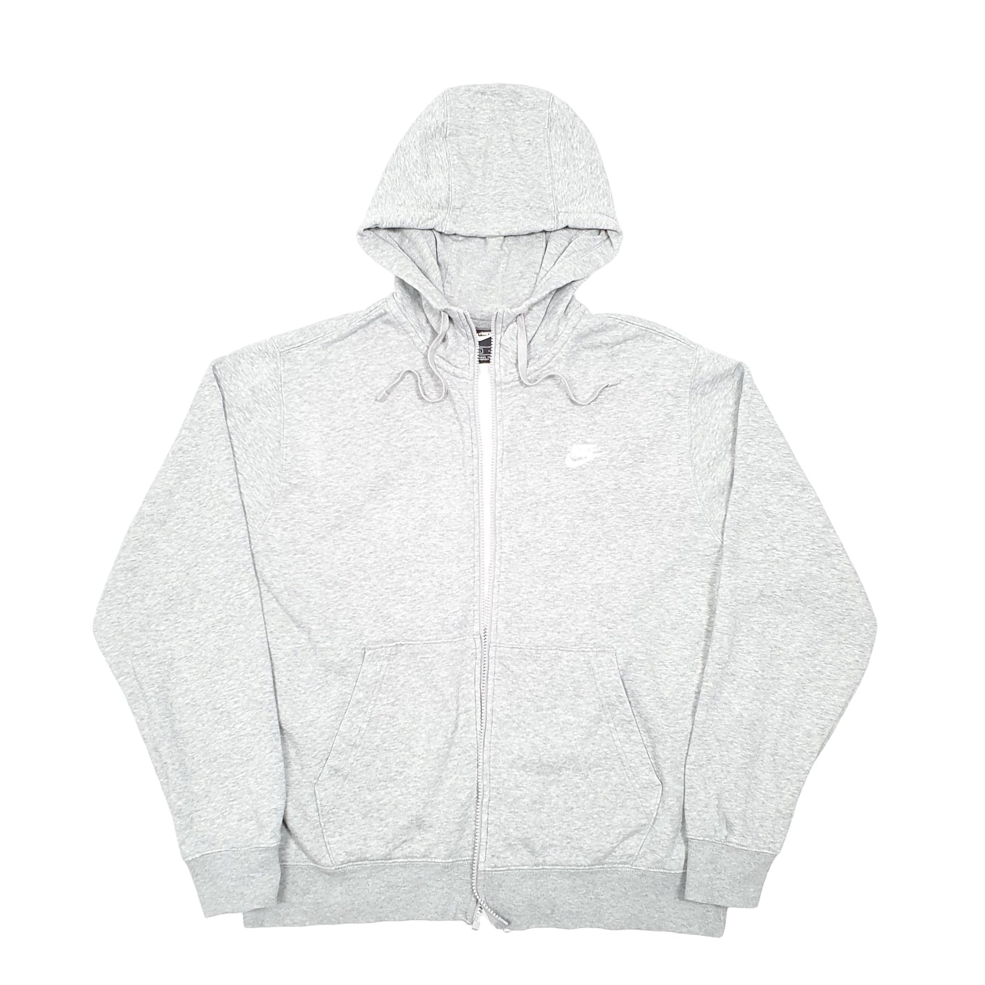 Mens Grey Nike Hoodie Full Zip Jumper