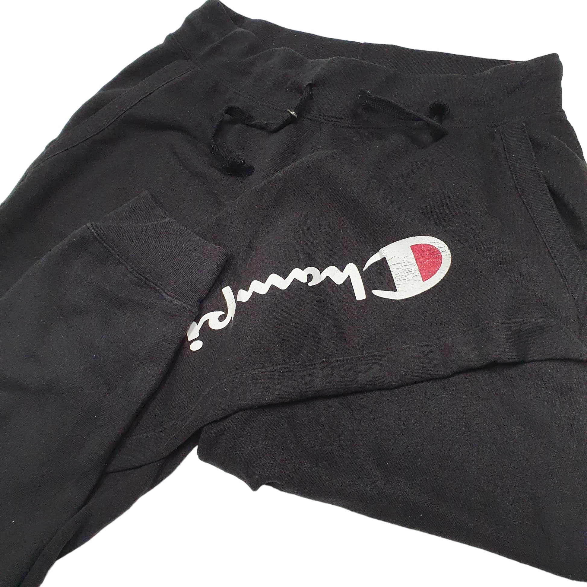 Mens Black Champion  Jogger Trousers