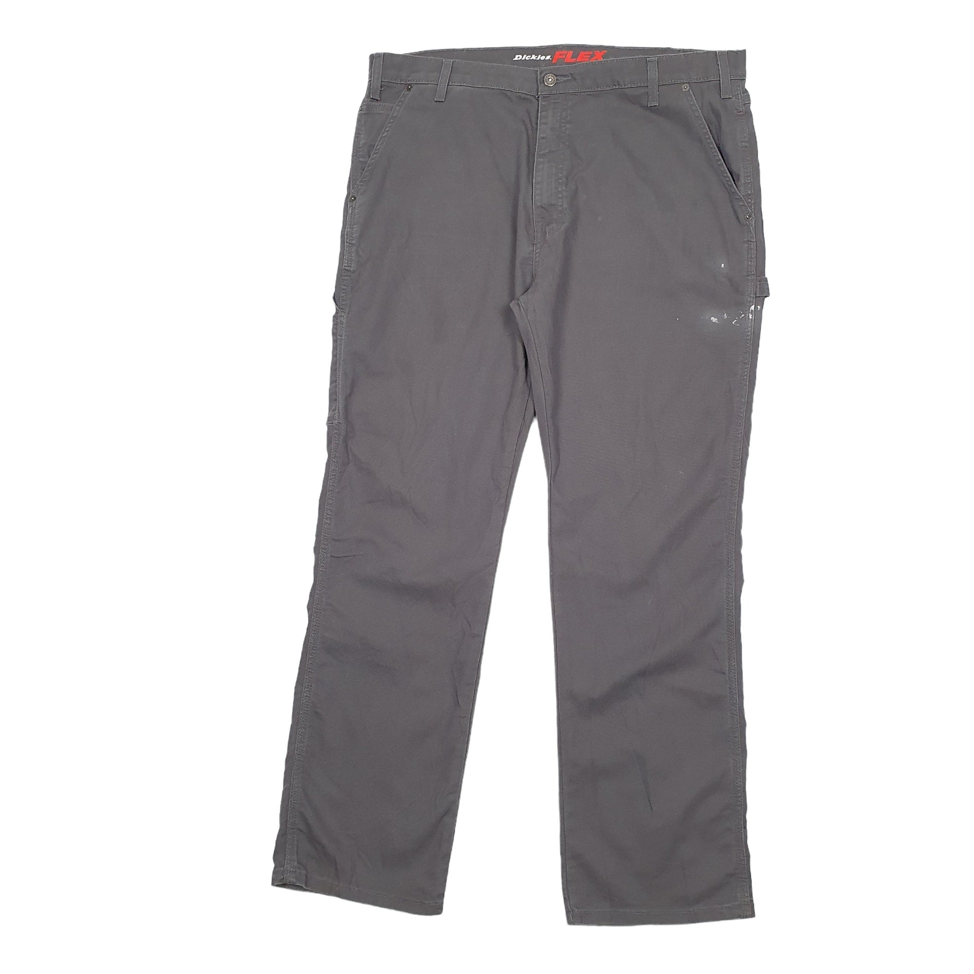 Mens Grey Dickies Flex-Fit Carpenter Trousers