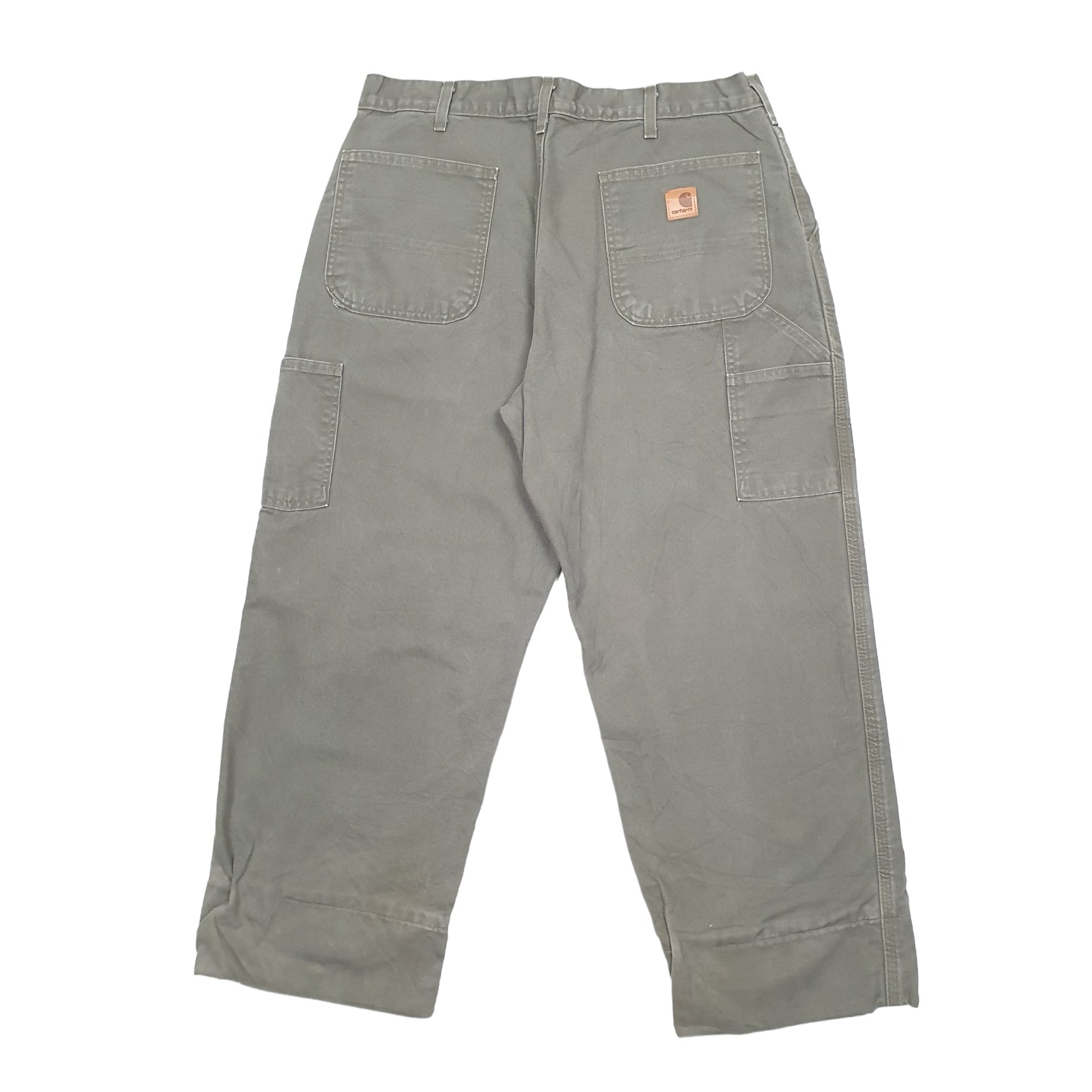 Mens Khaki Carhartt B111 Lined Thermal Carpenter Trousers