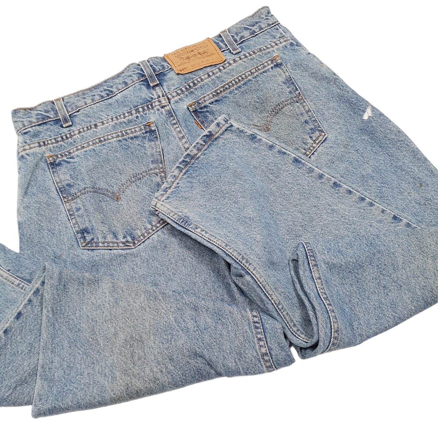 Mens Blue Levis Tapered Vintage 90s Orange Tab 550 JeansW36 L30