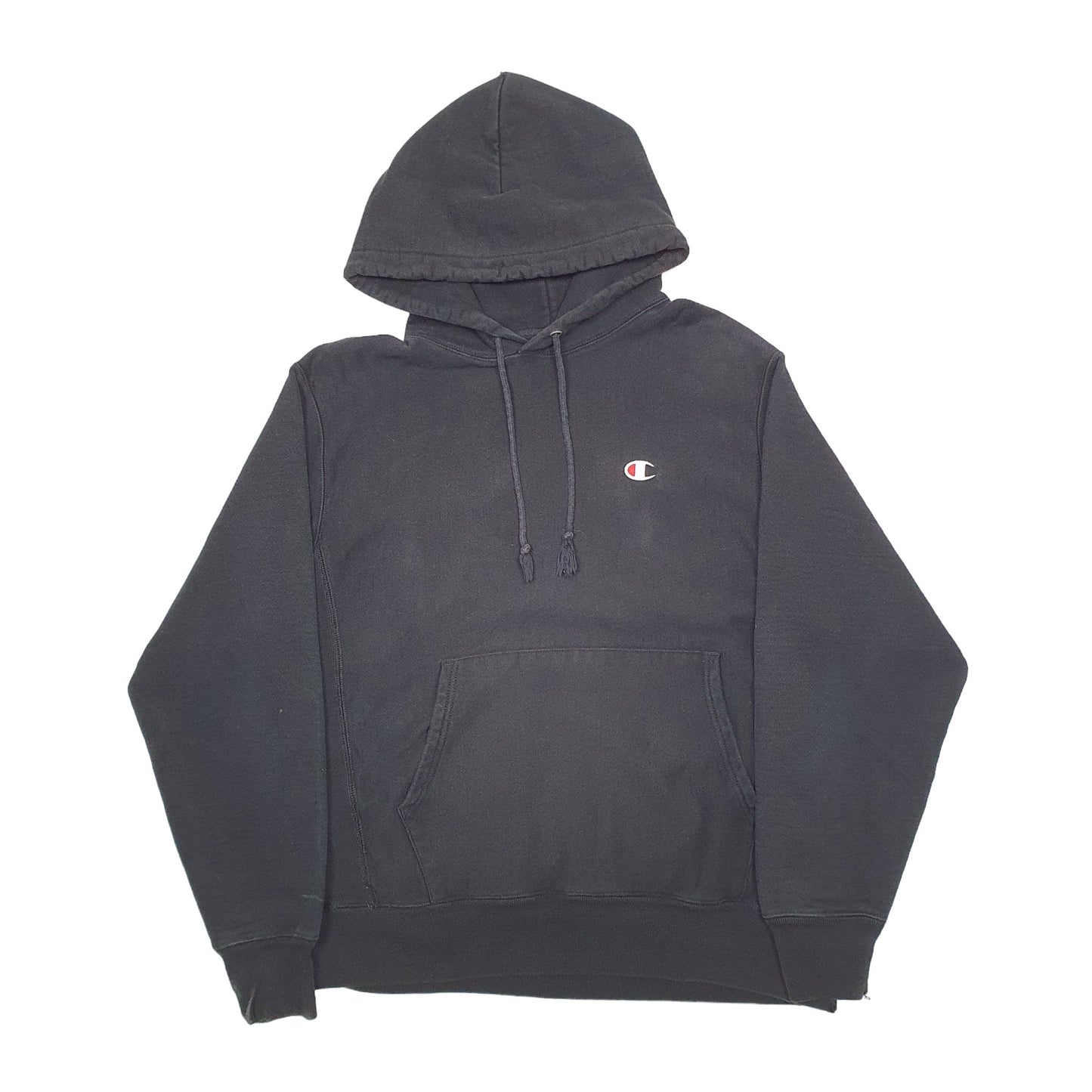 Mens Black Champion Reverse Weave Hoodie Jumper