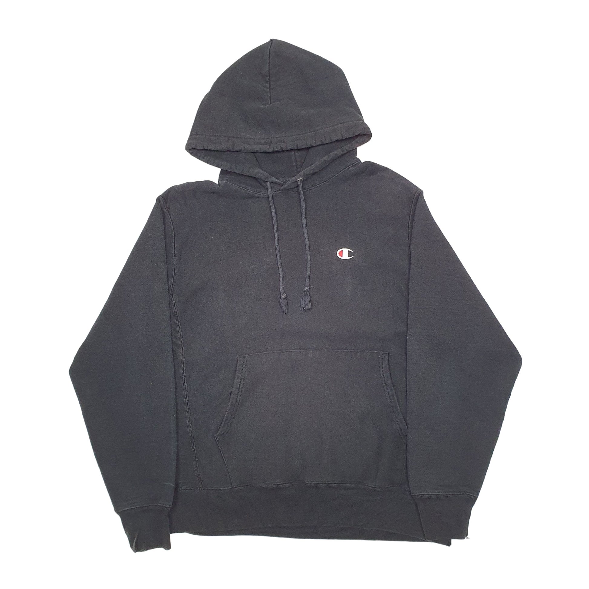Mens Black Champion Reverse Weave Hoodie Jumper