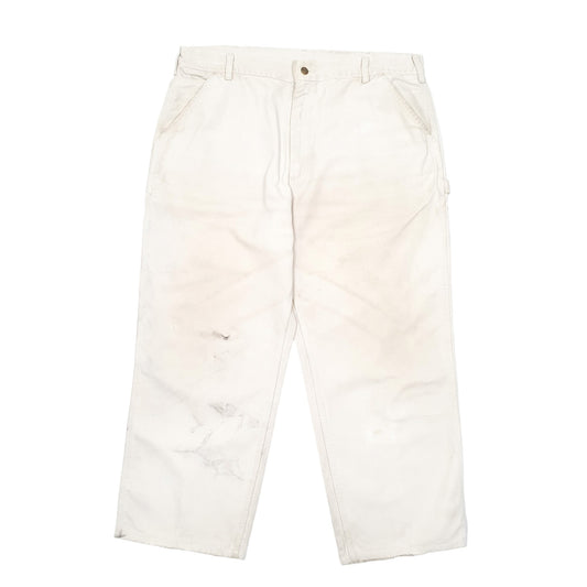 Mens Cream Carhartt  Carpenter Trousers