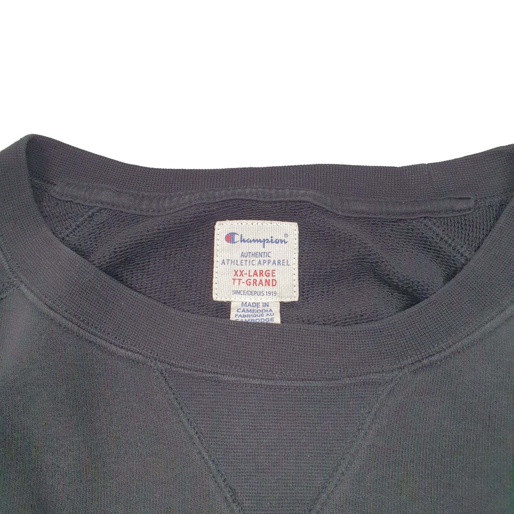 Womens Black Champion  Crewneck Jumper