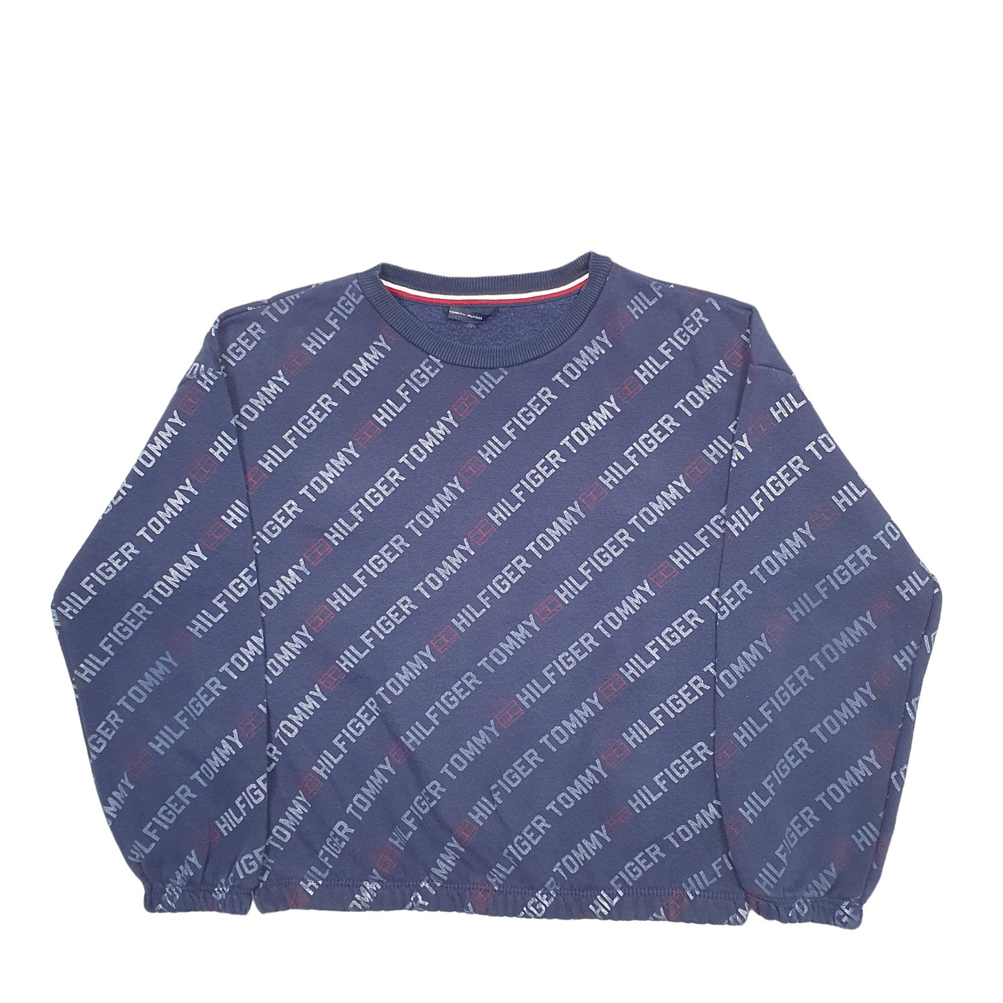 Womens Navy Tommy Hilfiger Spellout Crewneck Jumper