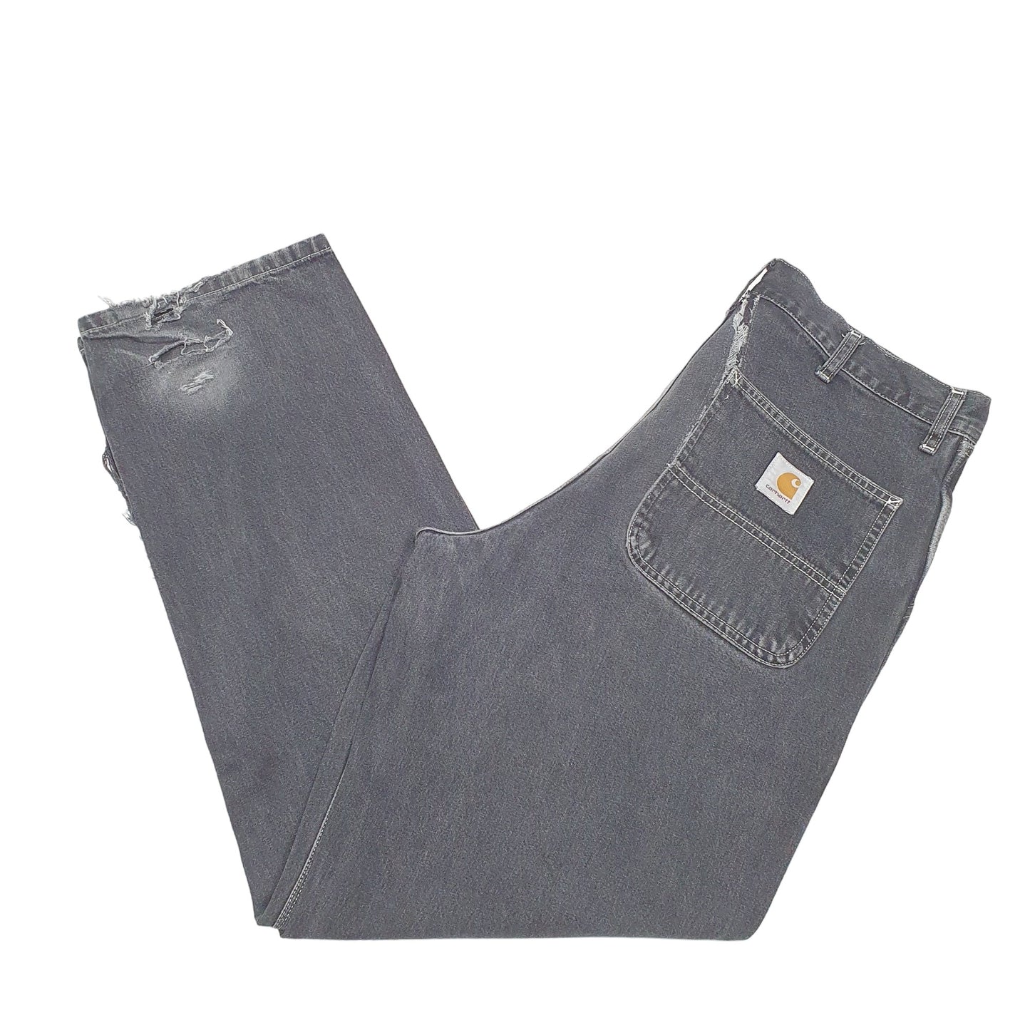 Mens Black Carhartt WIP Simple Pant Straight Casual JeansW34 L34