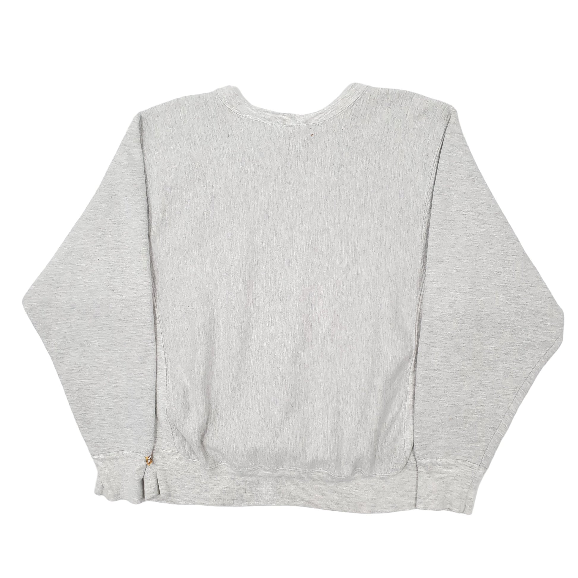 Mens Grey Duck Head Vintage 1990s Made in USA Reverse Weave Crewneck Jumper