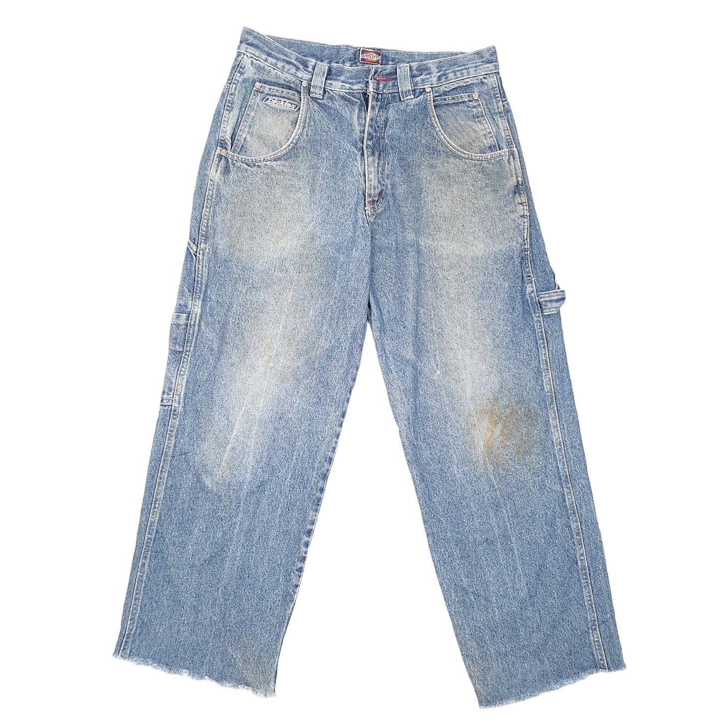 Mens Blue Dickies Cut Offs Carpenter JeansW34 L29