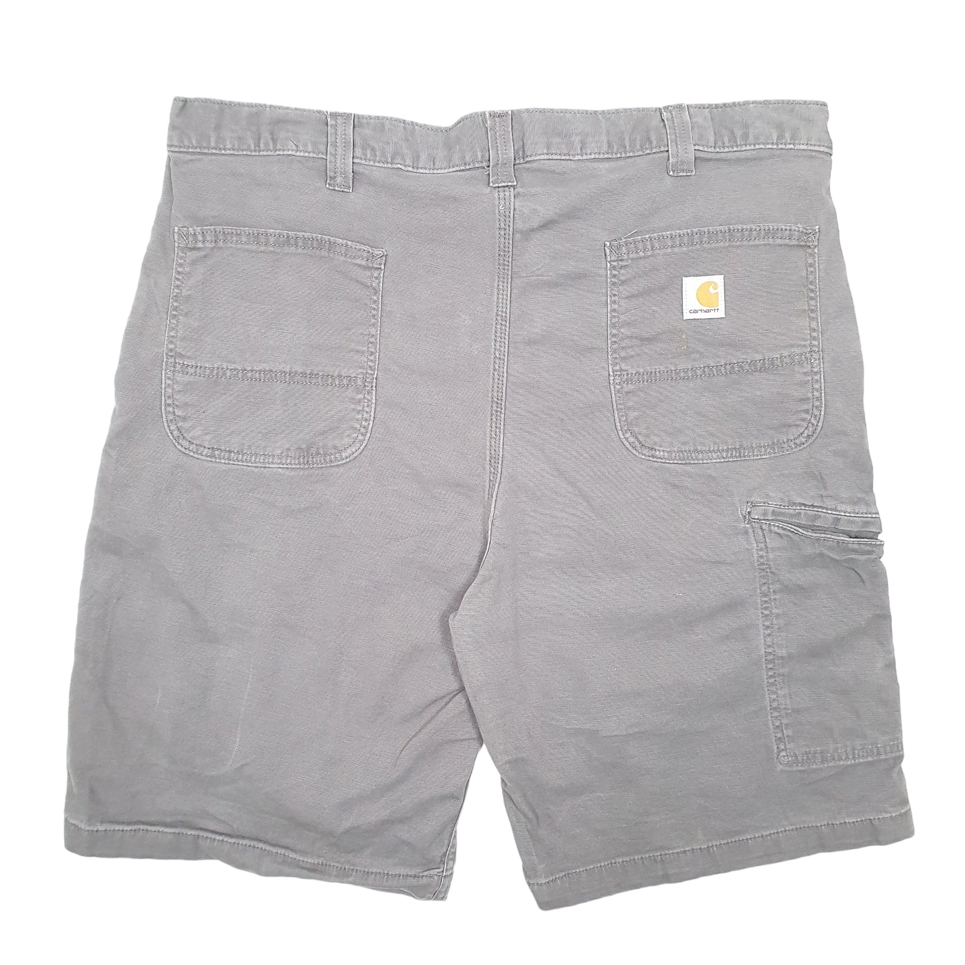 Mens Grey Carhartt Relaxed Stretch Carpenter Shorts