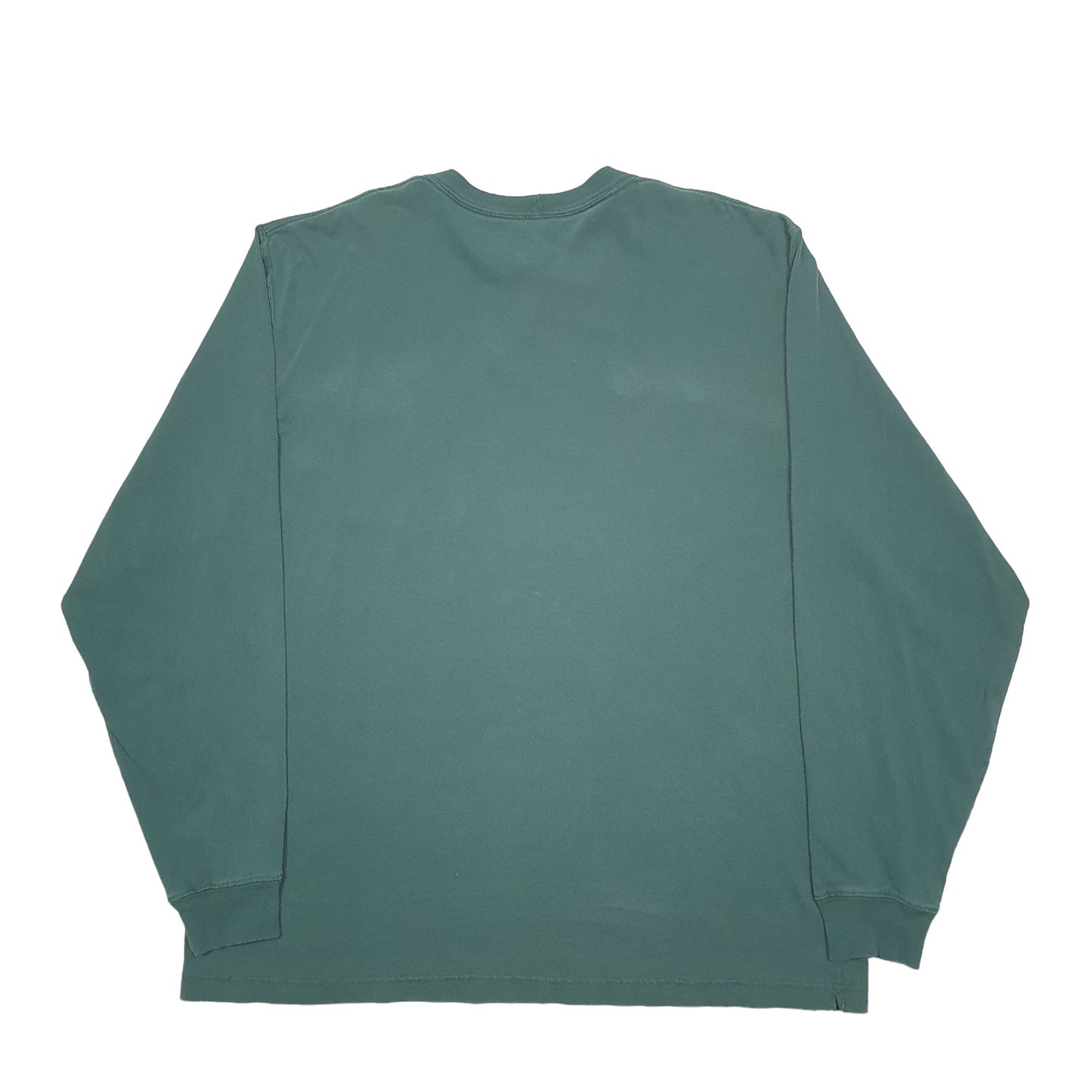 Mens Green Carhartt  Long Sleeve T Shirt