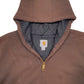 Mens Brown Carhartt Lined Thermal Full Zip Jumper
