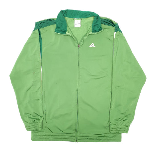 Mens Green Adidas Active Track Top Full Zip Jumper