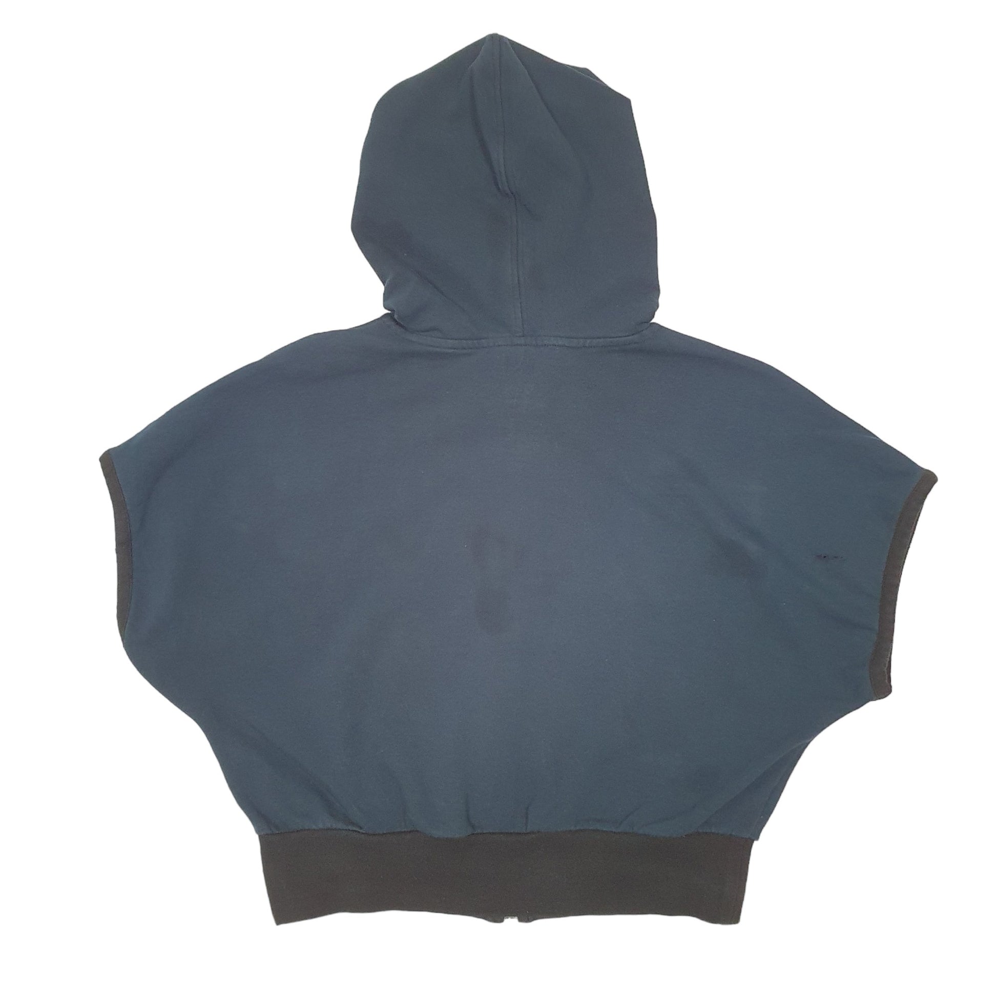 Womens Navy Fila Hoodie Sport Sleeveless Workout Gym Full Zip Jumper