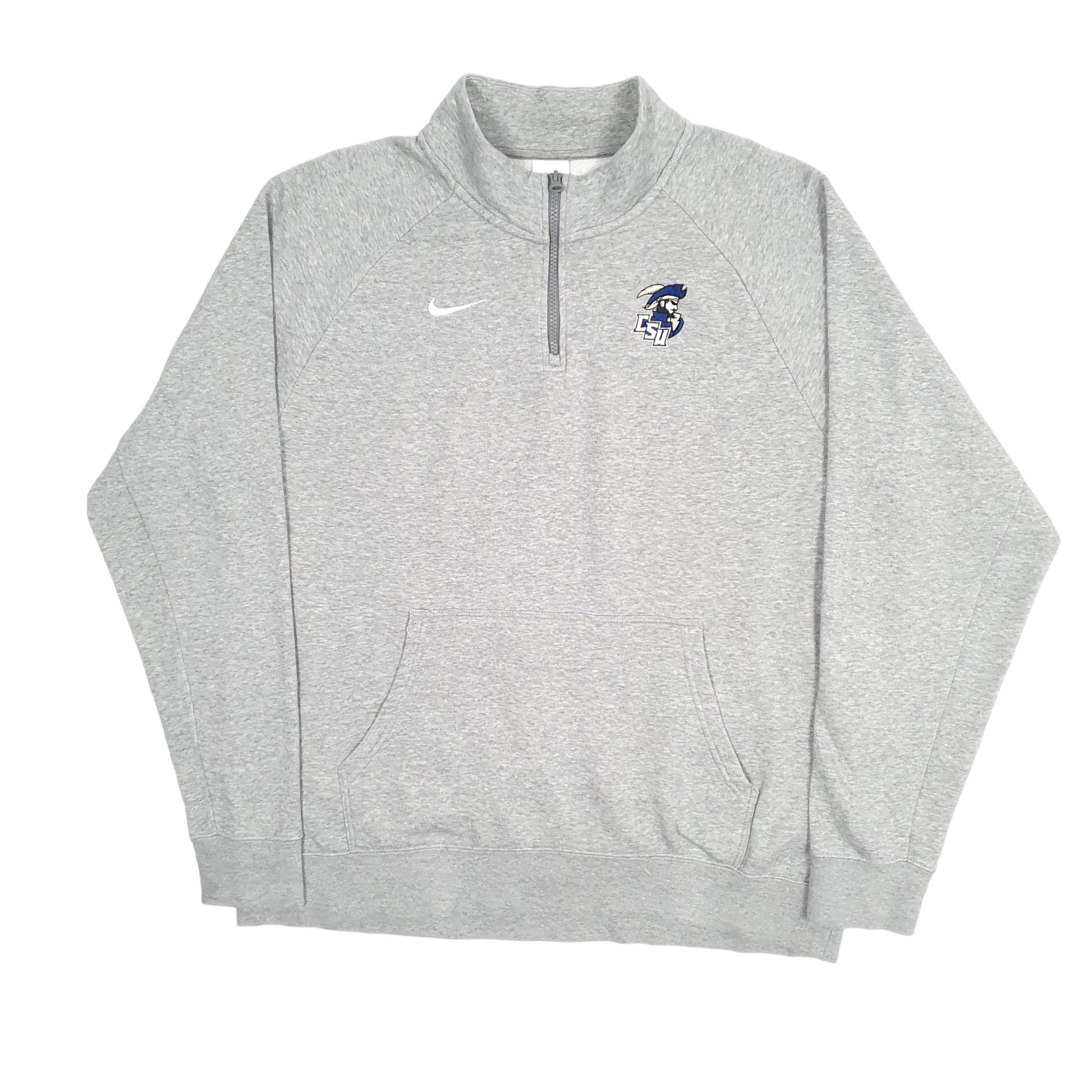Mens Grey Nike CSU Buccaneers Charleston USA College Quarter Zip Jumper