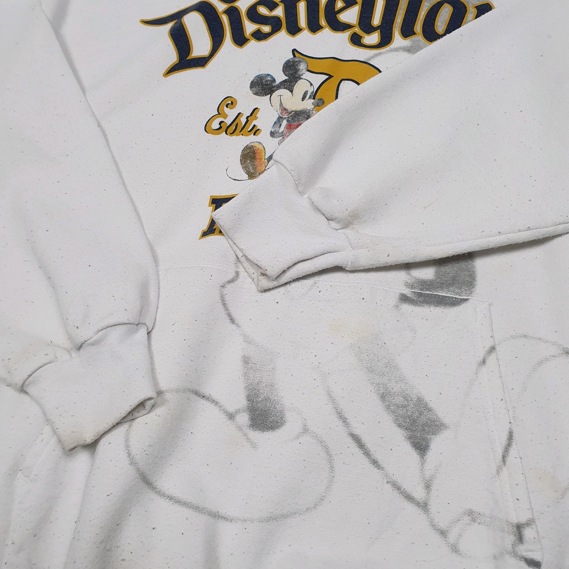 Mens White Disney Disneyland Mickey Mouse Hoodie Jumper