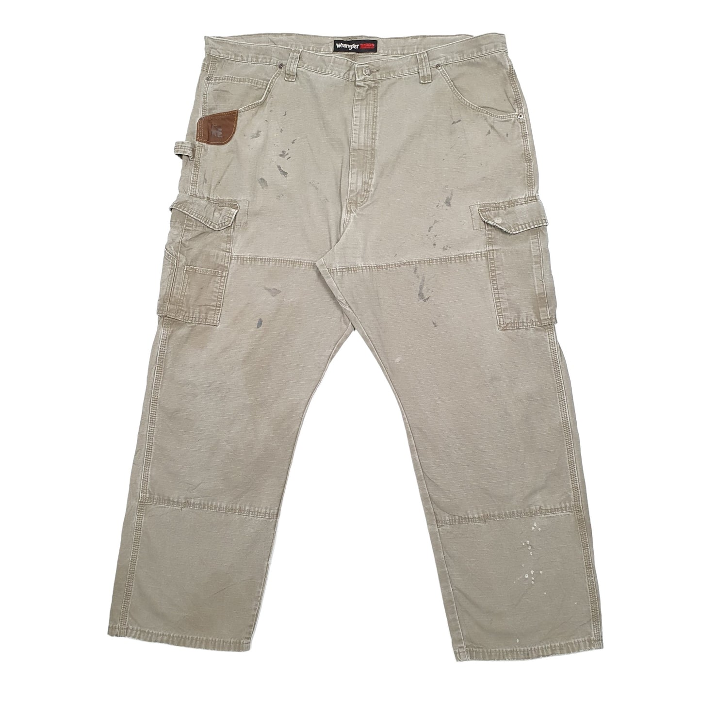 Mens Khaki Wrangler Ripstop Carpenter Trousers