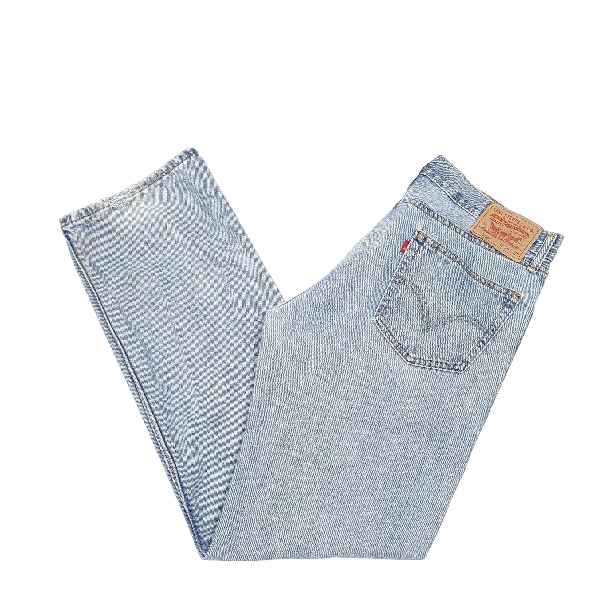 Mens Blue Levis  505 JeansW34 L32