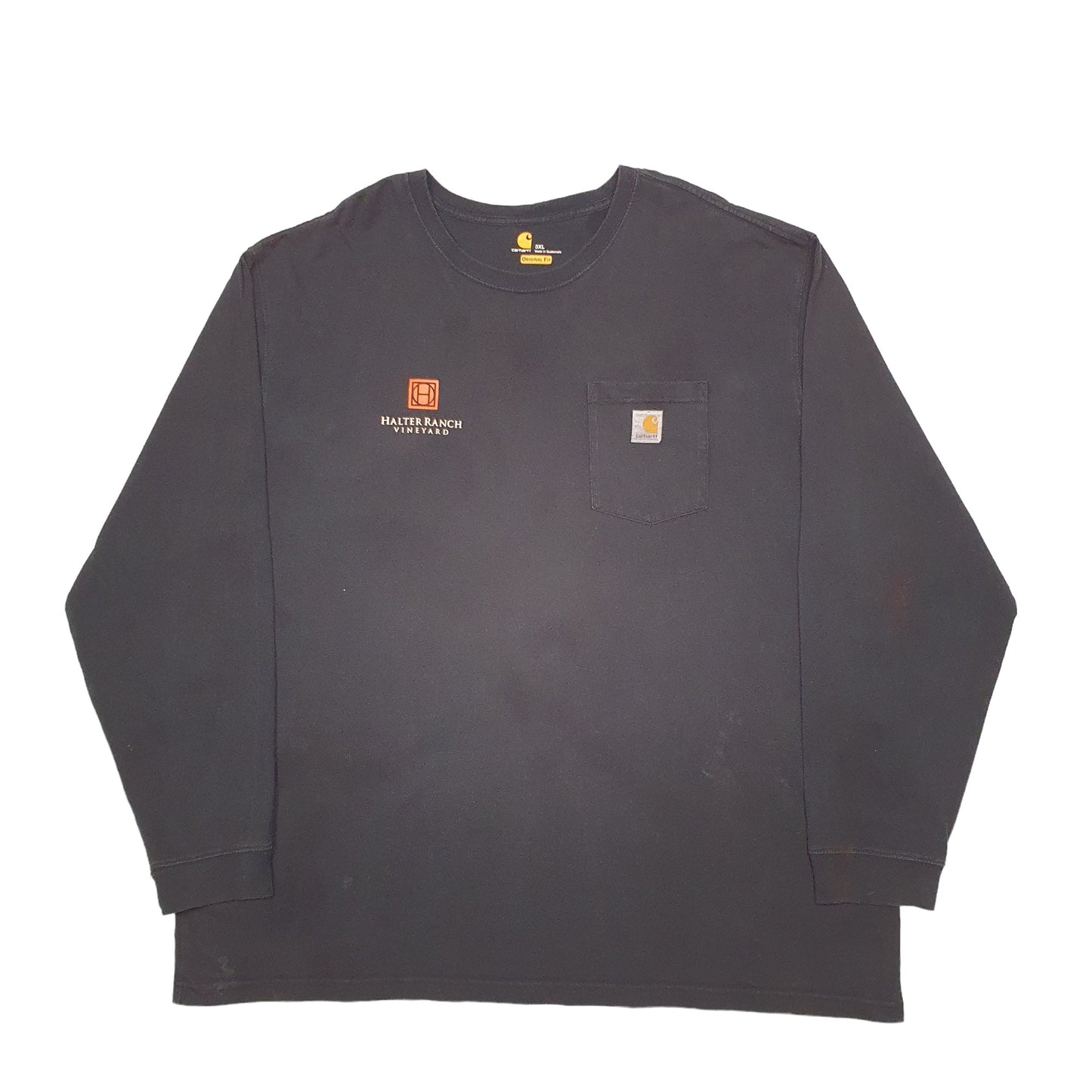 Mens Black Carhartt  Long Sleeve T Shirt