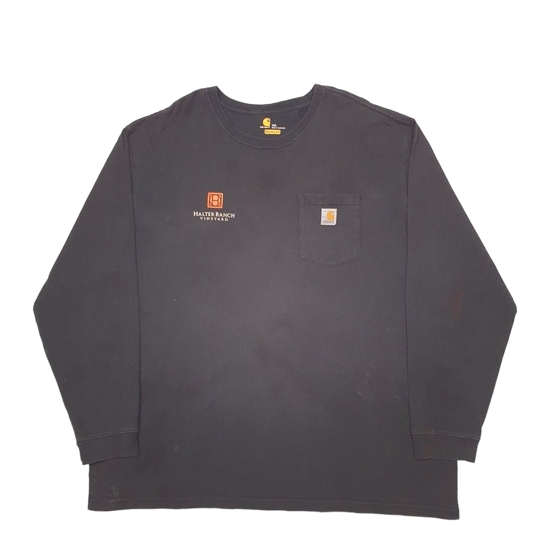 Mens Black Carhartt  Long Sleeve T Shirt
