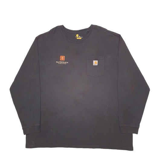 Mens Black Carhartt Long Sleeve T Shirt