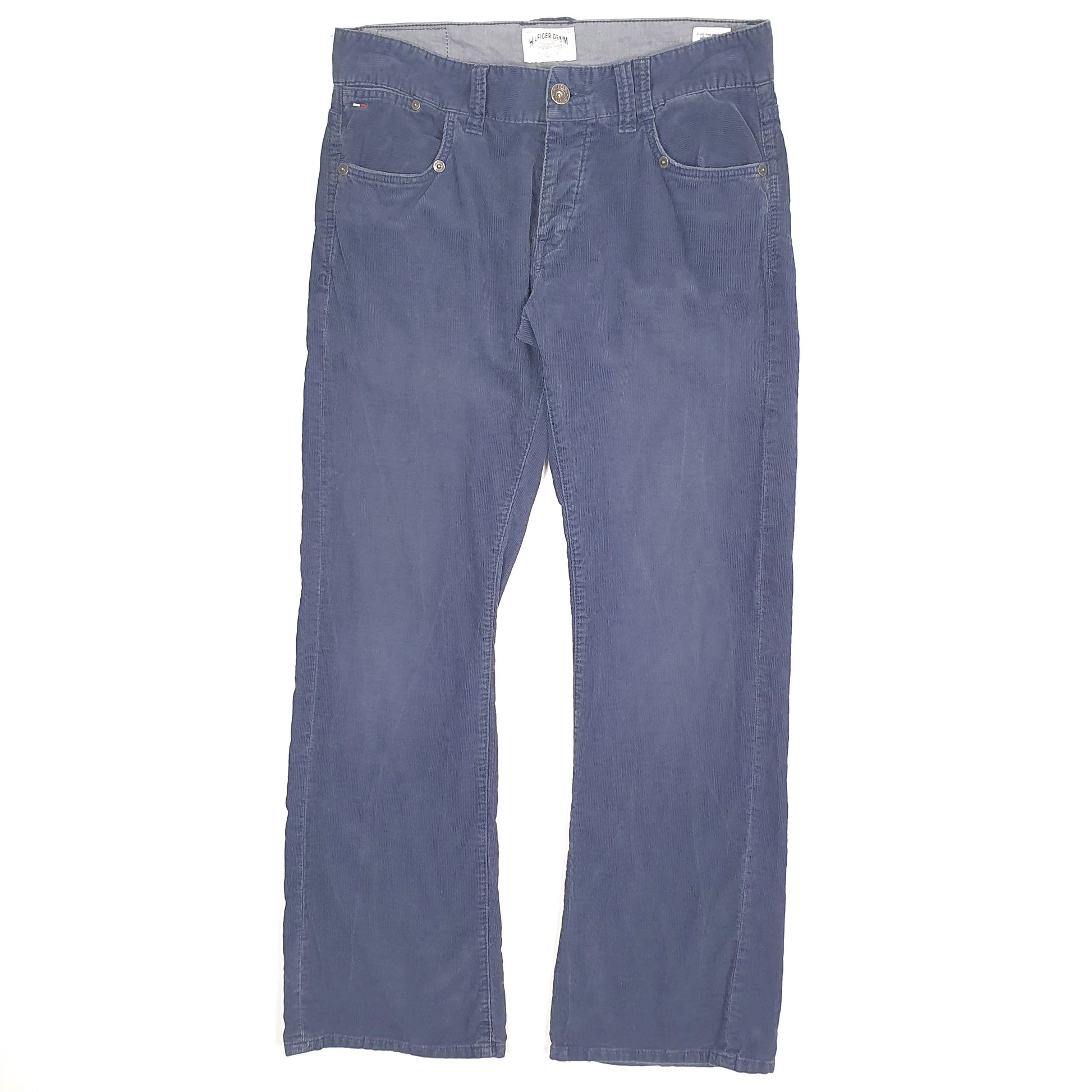 Mens Navy Tommy Hilfiger  Corduroy Trousers